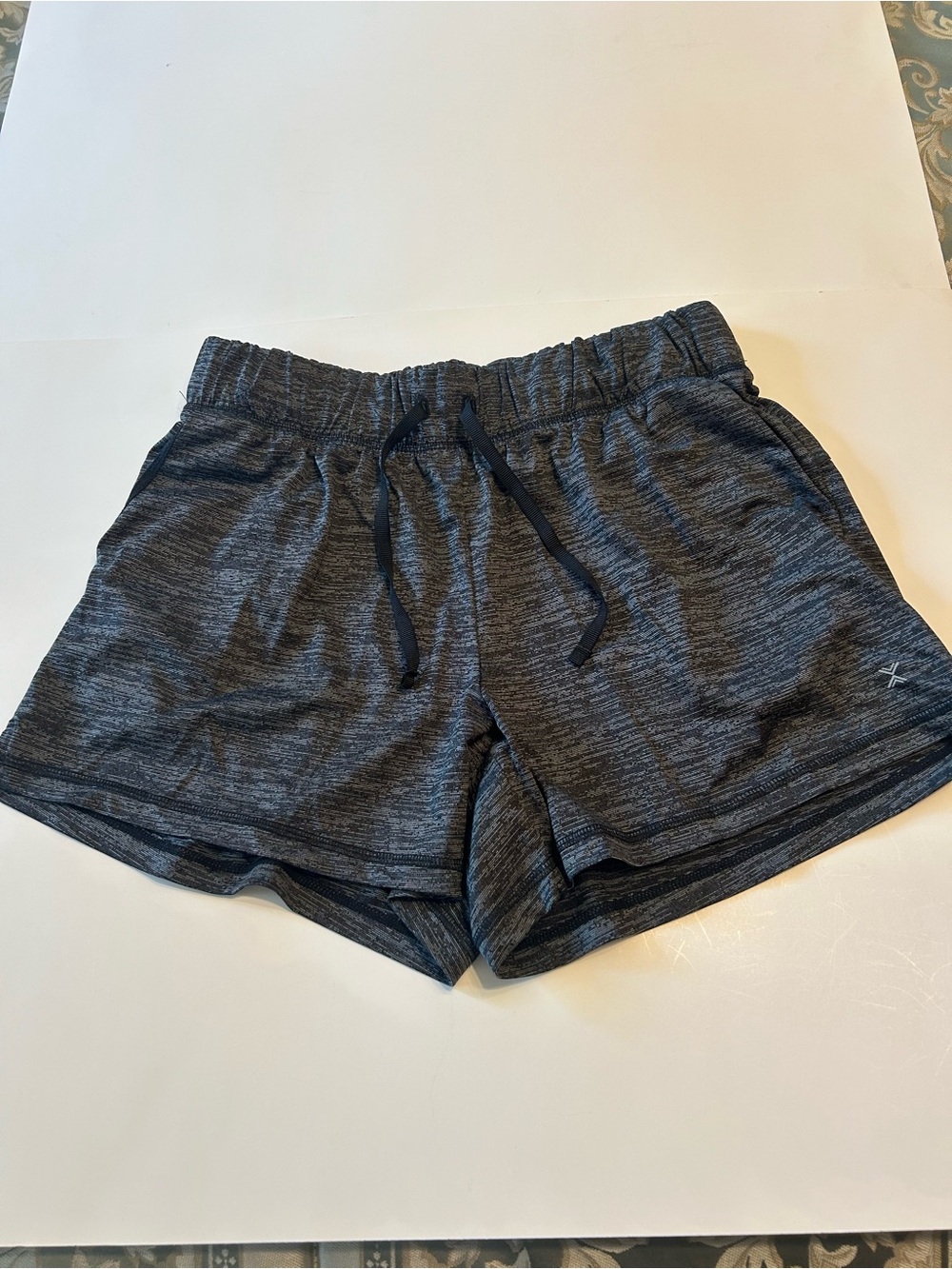 Xersion Women's Charcoal Heather Athletic Shorts with Drawstring